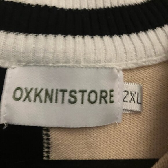 Mens Beige and Black Flower Sweater - Picture 8 of 8